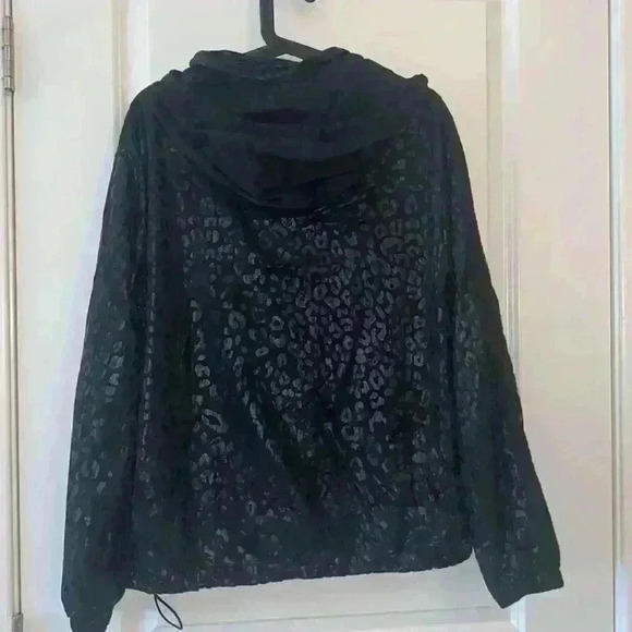 Black Bomber Jacket with Hood and Glossy Finish - Picture 4 of 6